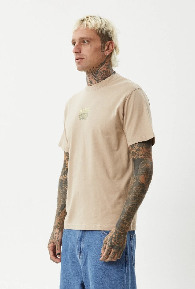 Afends Repeat - Retro Fit Tee - Taupe