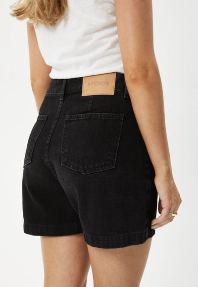 Afends Seventy Threes Organic Denim High Waisted Shorts