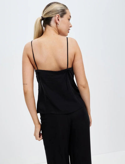 Afends Gemma Cupro Cami Top  Black