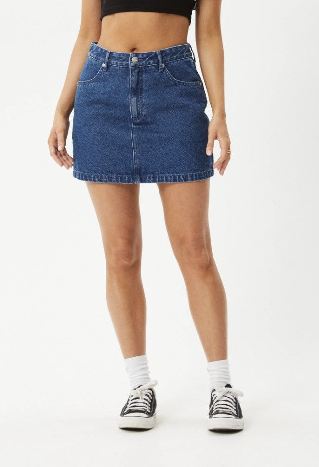 Afends Georgia Hemp Denim Skirt