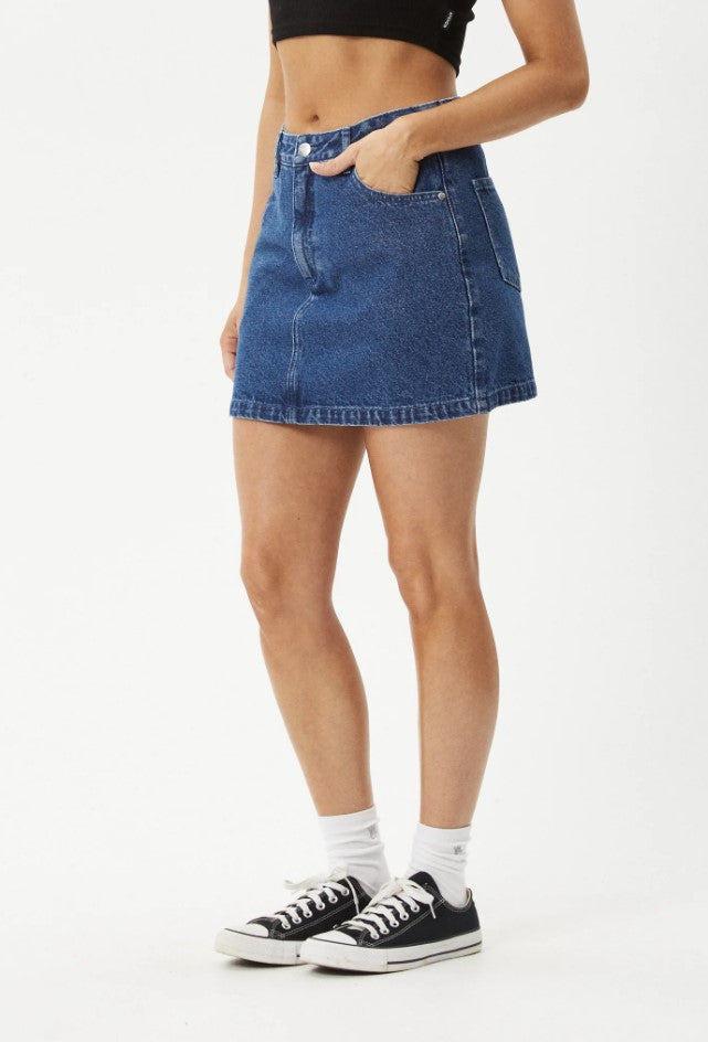 Afends Georgia Hemp Denim Skirt