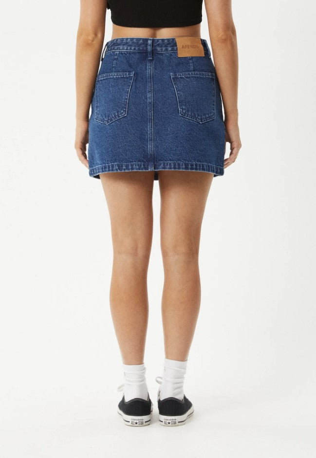 Afends Georgia Hemp Denim Skirt