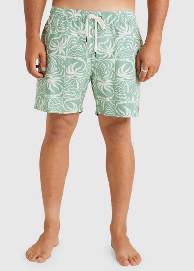 RVCA Exotica Print Elastic Boardshort