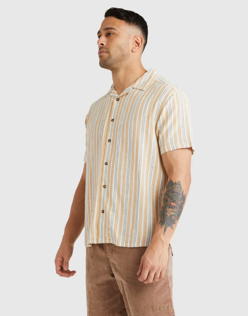 RVCA Beat Stripe SS Shirt