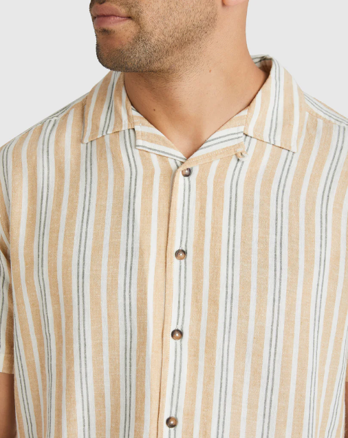 RVCA Beat Stripe SS Shirt