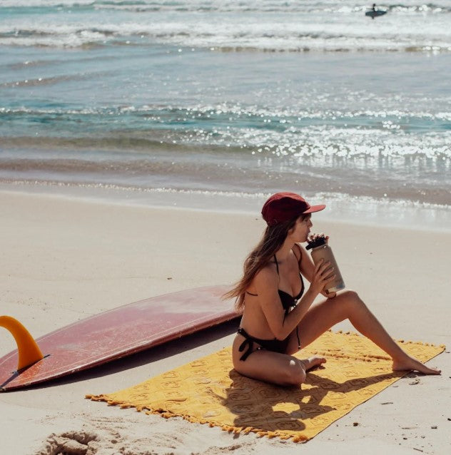 Wandering Folk Daisy Beach Towel- Golden