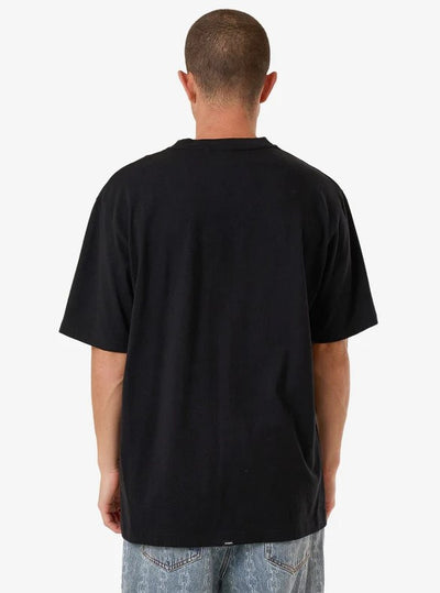 Thrills Roosevelt Emboss Oversize Fit Tee - Black