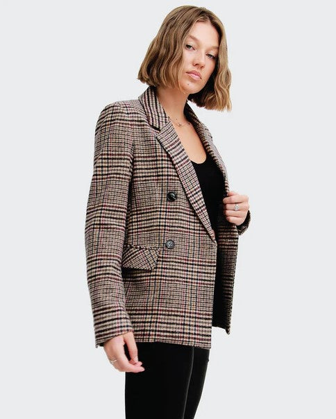 Belle &amp; Bloom Piccadilly Wool Blend Plaid Blazer