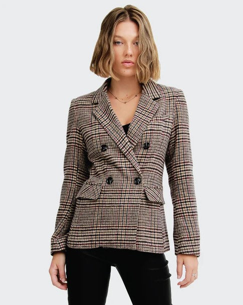 Belle &amp; Bloom Piccadilly Wool Blend Plaid Blazer
