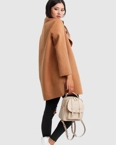 Belle &amp; Bloom Ex Boyfriend Wool Blend Oversized Jacket Camel