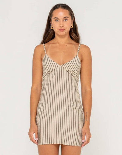 Rusty Sandy Stripe Mini Dress