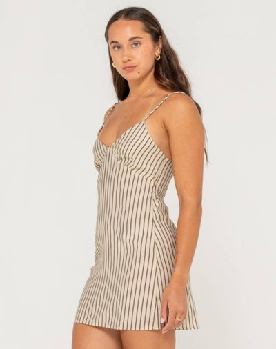 Rusty Sandy Stripe Mini Dress