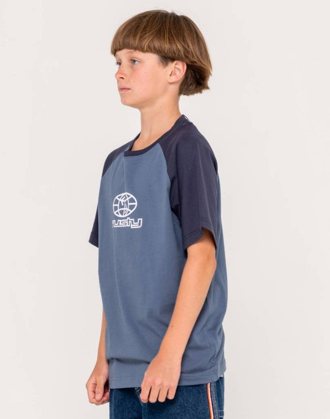 Rusty Wagwan Raglan Short Sleeve Tee Boys