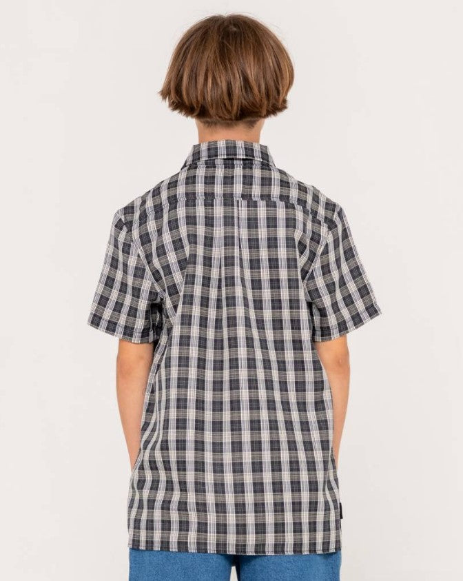 Rusty Datsun Check Short Sleeve Shirt Boys