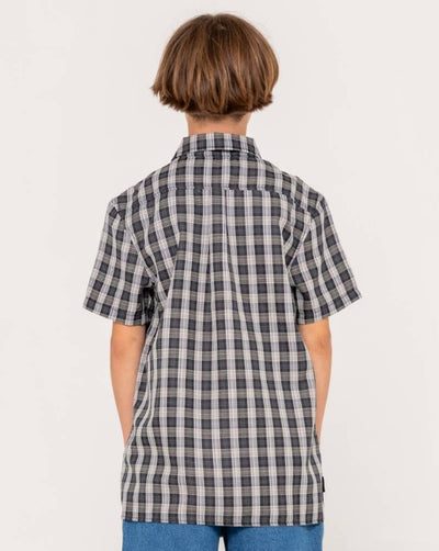 Rusty Datsun Check Short Sleeve Shirt Boys