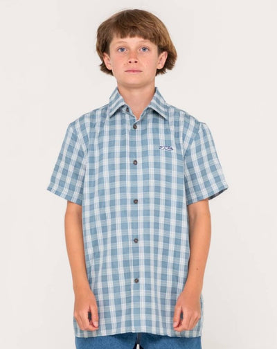 Rusty Datsun Check Short Sleeve Shirt Boys