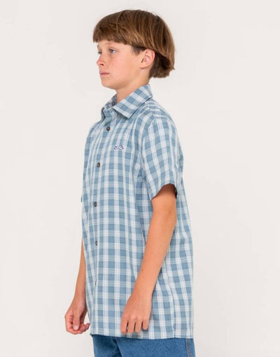 Rusty Datsun Check Short Sleeve Shirt Boys