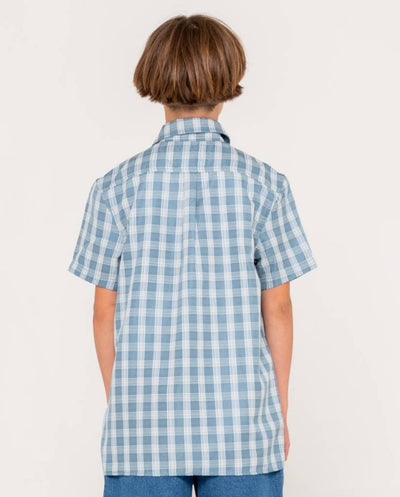 Rusty Datsun Check Short Sleeve Shirt Boys