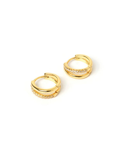 Arms Of Eve Winnie Gold Huggie Earrings