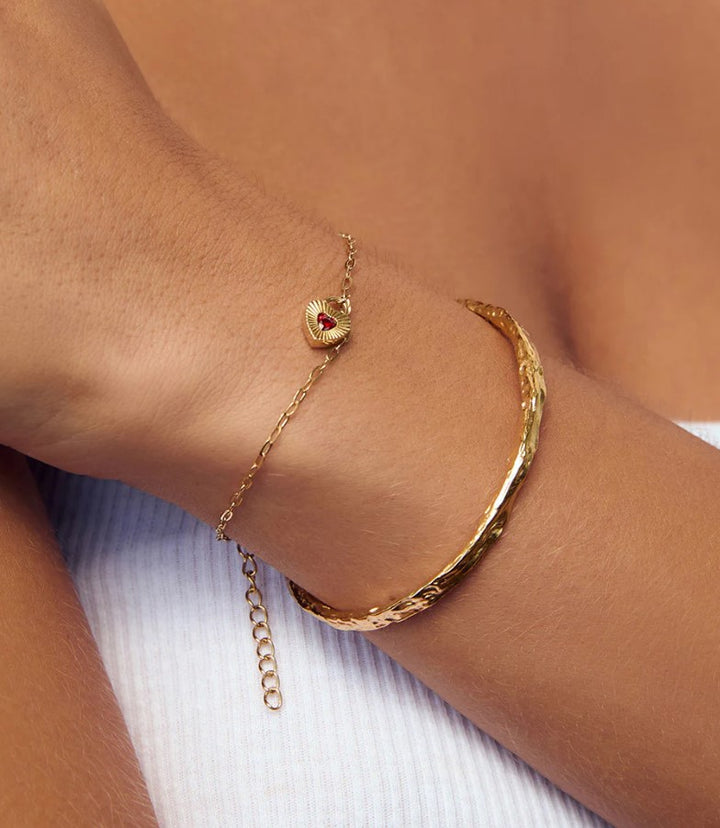 Arms Of Eve Ruby Heart Bracelet