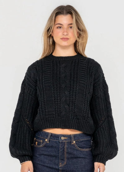 Rusty Folktale Crop Chunky Knit