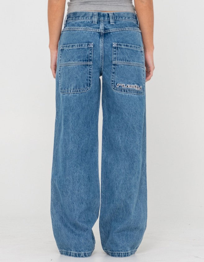 Rusty Flip Mommy Low Rise Wide Leg Denim Jean