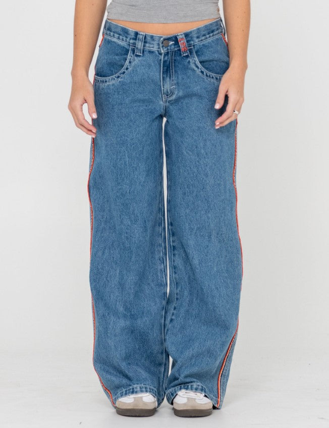 Rusty Flip Mommy Low Rise Wide Leg Denim Jean