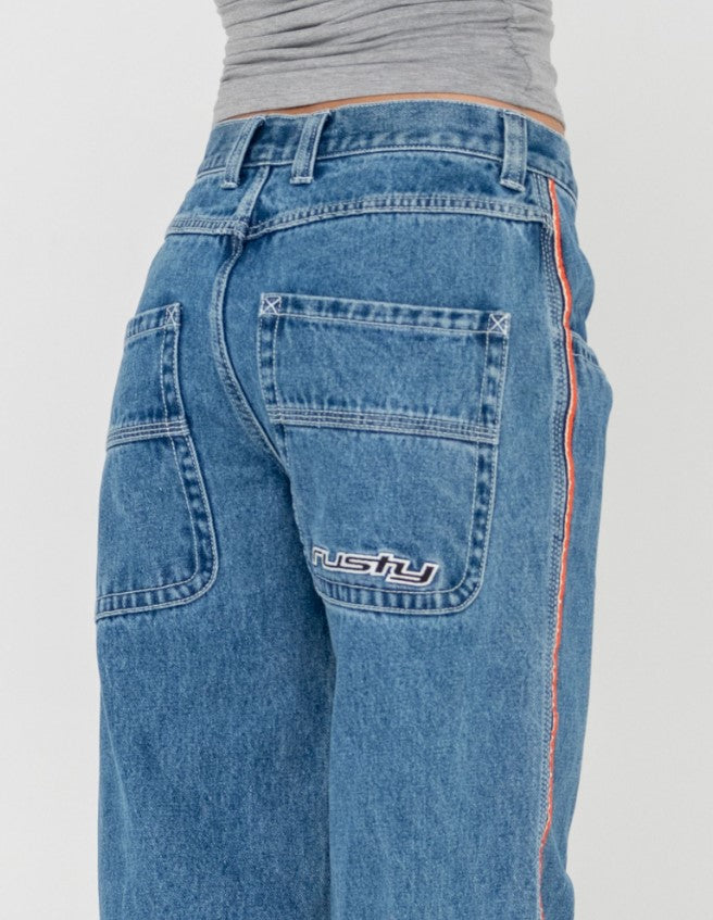 Rusty Flip Mommy Low Rise Wide Leg Denim Jean