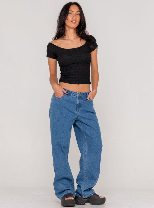Rusty Bethany Baggy Low Rise Jean