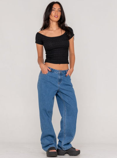 Rusty Bethany Baggy Low Rise Jean