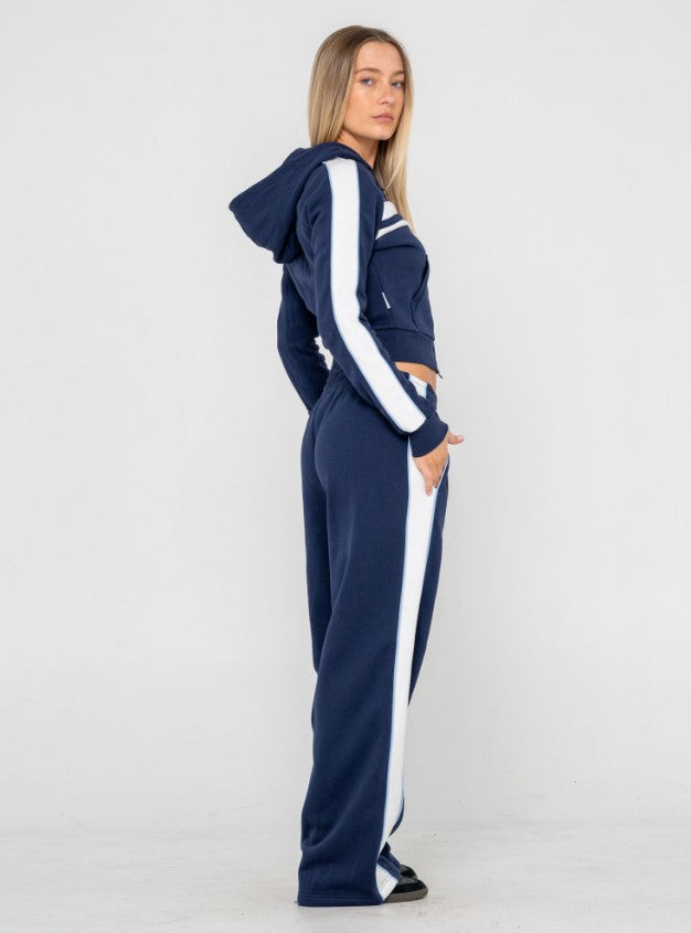 Rusty Retro Lines Wide Leg Track Pant