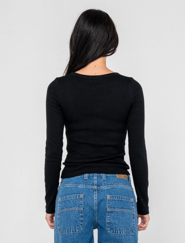 Rusty Rusty Essentials L/S Sleeve Fitted Tee