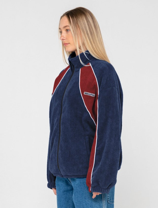 Rusty Two Tides Zip Through Sherpa Fleece