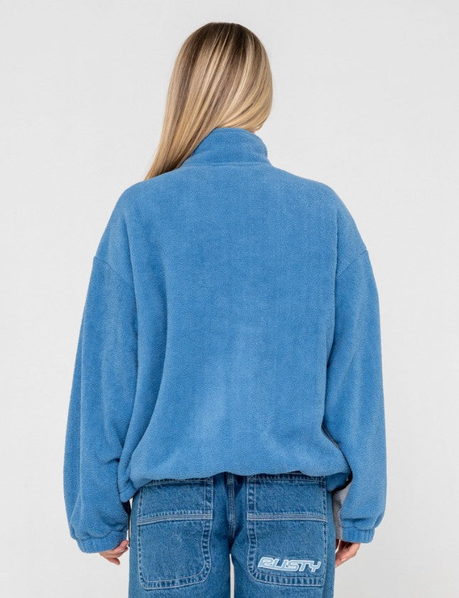 Rusty Two Tides Zip Through Sherpa Fleece