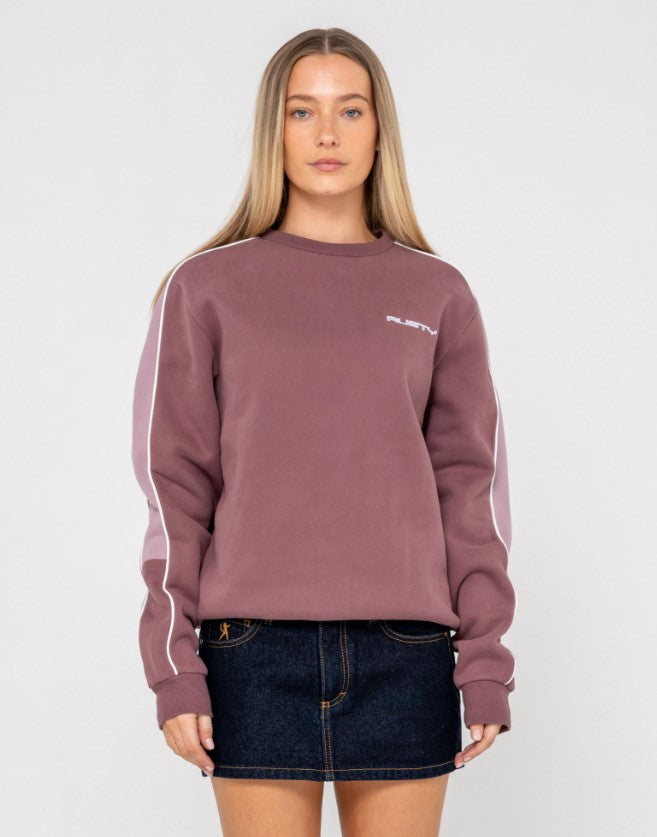 Rusty Two Timer Panelled Crew Fleece