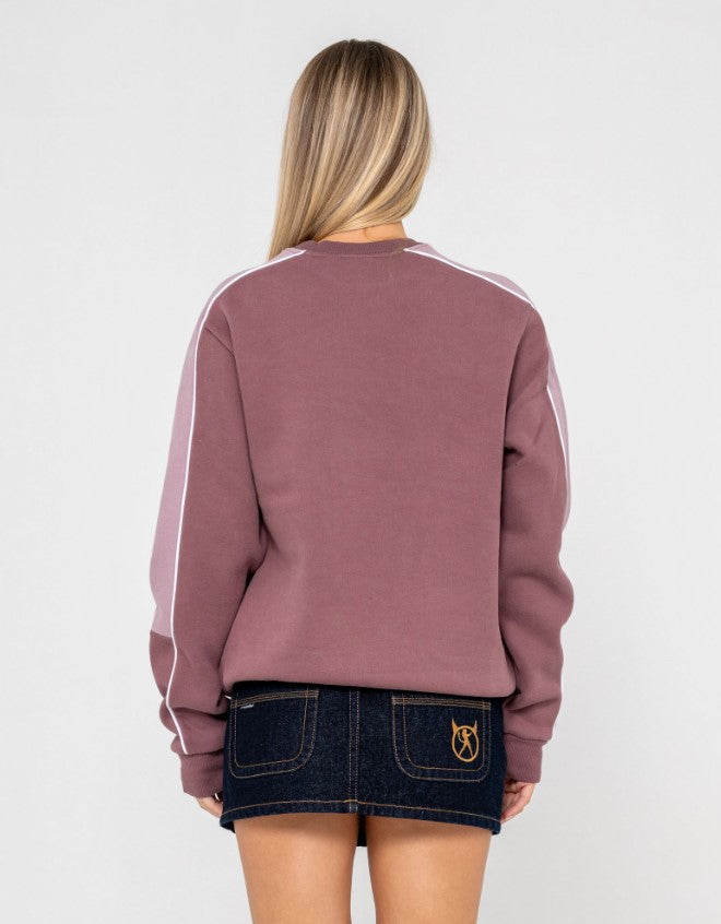 Rusty Two Timer Panelled Crew Fleece