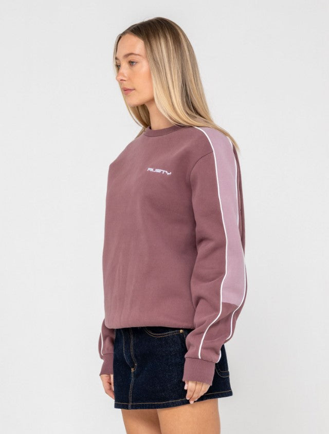 Rusty Two Timer Panelled Crew Fleece