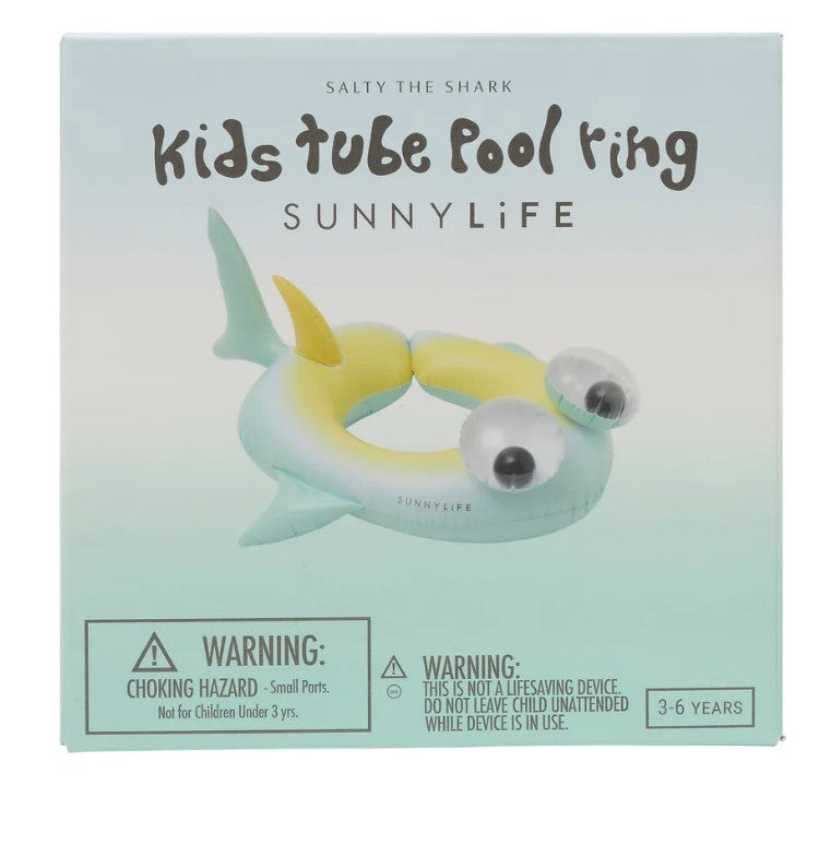 Sunnylife Kids Tube Pool Ring Salty the Shark Multi