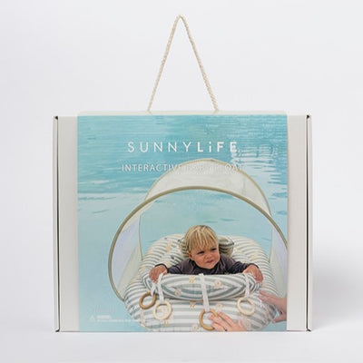 Sunnylife Interactive Baby Float Duck Sage Stripe