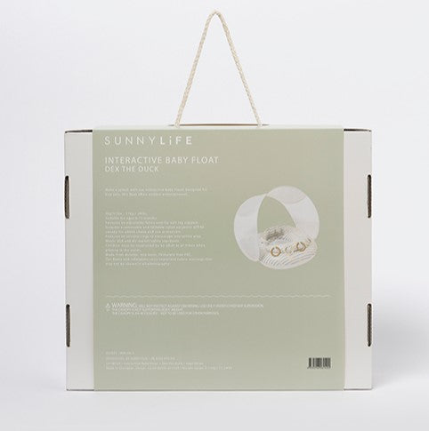 Sunnylife Interactive Baby Float Duck Sage Stripe