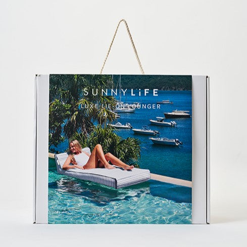 Sunnylife Luxe Lie-On Lounger La Palma Sage Stripe