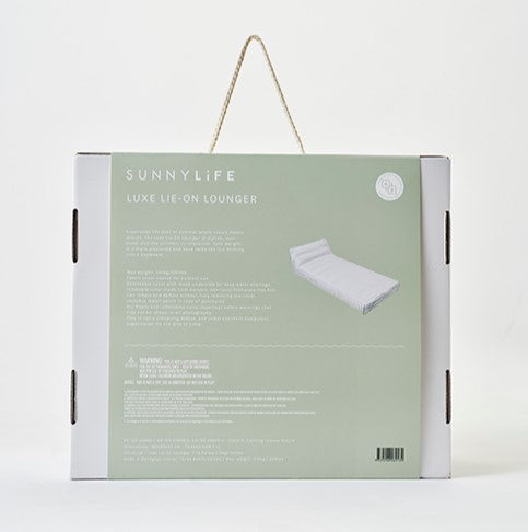Sunnylife Luxe Lie-On Lounger La Palma Sage Stripe