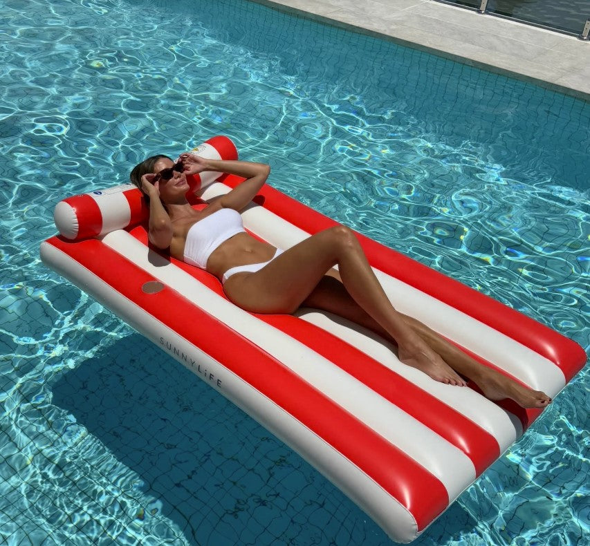 Sunnylife Luxe Lilo Tomato Red Stripe