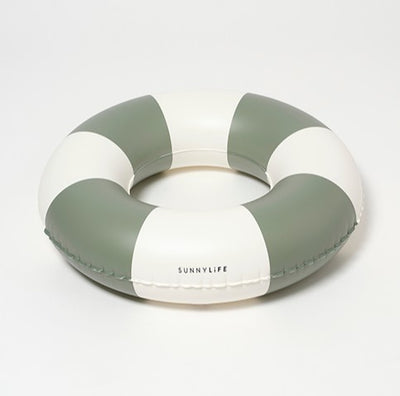 Sunnylife Mini Tube Pool Ring Olive Stripe