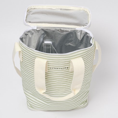 Sunnylife Light Cooler Bag Sea Sage Stripe