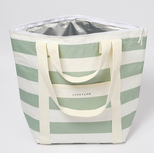 Sunnylife Light Cooler Tote La Palma Sage Stripe