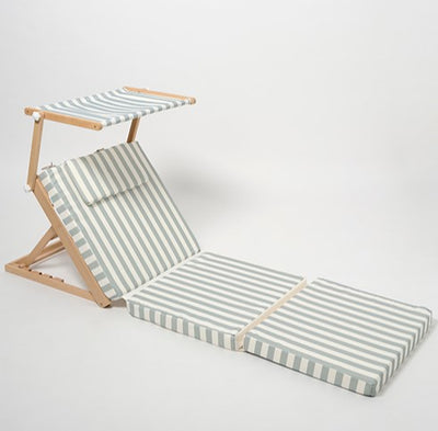 Sunnylife Pool House Daybed Sea Sage Stripe