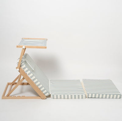 Sunnylife Pool House Daybed Sea Sage Stripe