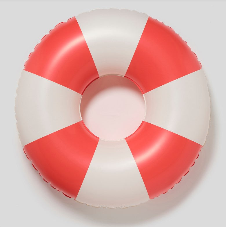 Sunnylife Tube Pool Ring Tomato Red Stripe
