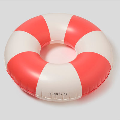 Sunnylife Tube Pool Ring Tomato Red Stripe